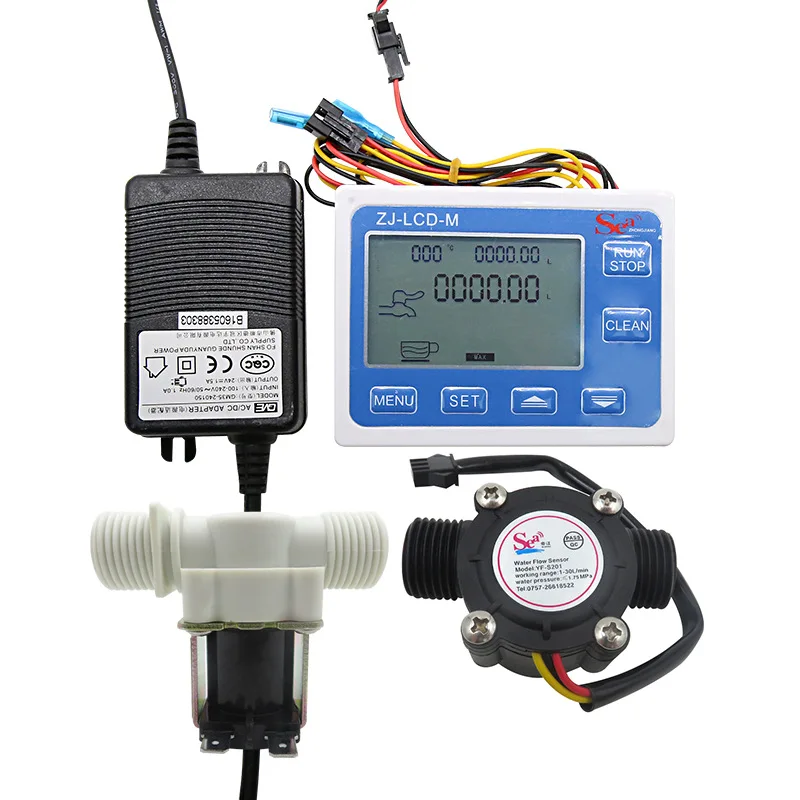 SEA Dijiang Full Kit Quantitative Meter Controller LCD-M with G1/2 Flow Sensor Water Control Valve for Aquarium Pool Water Tank
SEA Dijiang Full Kit Quantitative Meter Controller LCD-M with G1/2 Flow Sensor Water Control Valve for Aquarium Pool Water Tank