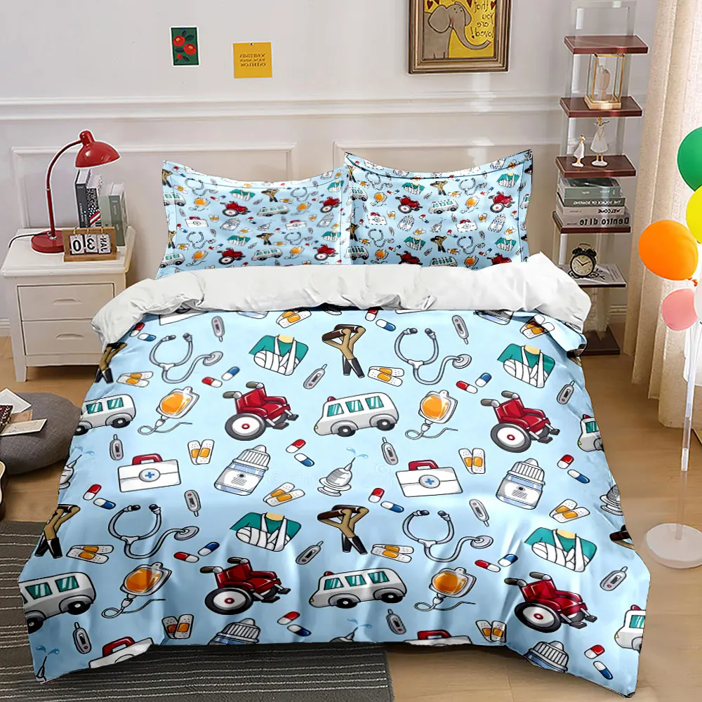 Medical Care Essentials Set Illustration Exquisite three-piece bedding set gift for kids and adults
Medical Care Essentials Set Illustration Exquisite three-piece bedding set gift for kids and adults