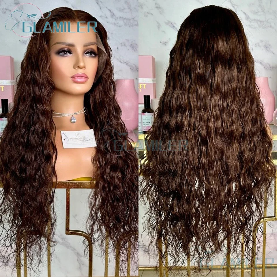 Darkest Brown Water Wave Glueless Silk Top Lace Front Wigs Brazilian Pre Plucked 360/Full Lace Human Hair Wigs Bleached Knots
Darkest Brown Water Wave Glueless Silk Top Lace Front Wigs Brazilian Pre Plucked 360/Full Lace Human Hair Wigs Bleached Knots