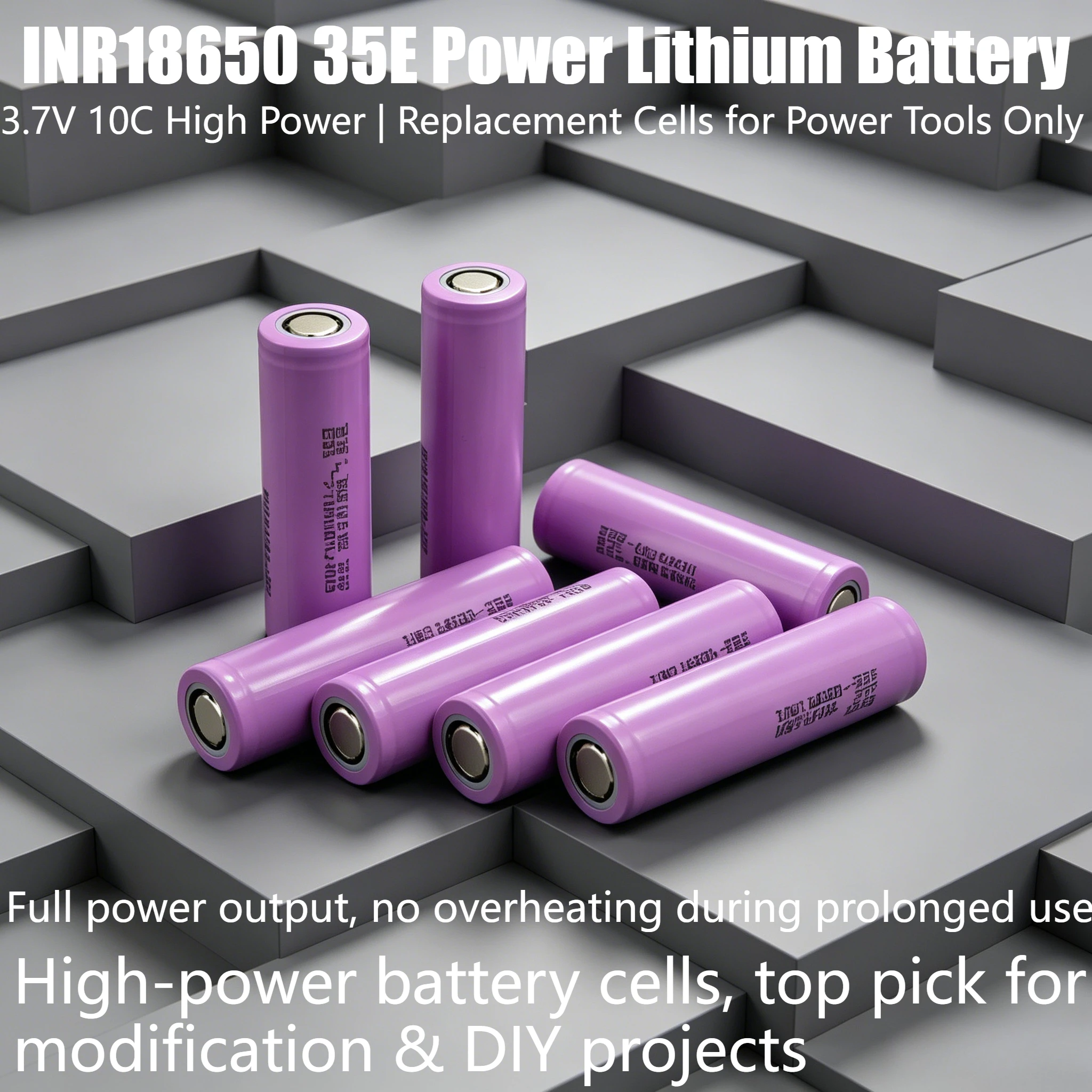 INR18650-35E 18650 lithium battery 3.7V 3500mAh 10C, stable peak current leakproof shell low attenuation for all power equipment
INR18650-35E 18650 lithium battery 3.7V 3500mAh 10C, stable peak current leakproof shell low attenuation for all power equipment