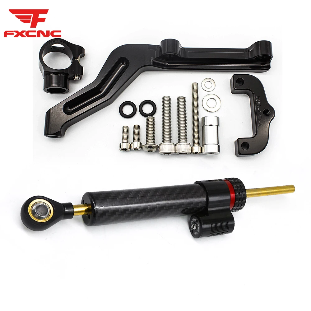 Carbon Damper FOR KAWASAKI Z650 2017-2024 Motorcycle Adjustable Steering Damper Stabilizer Bracket Mounting Support Kit Holder
Carbon Damper FOR KAWASAKI Z650 2017-2024 Motorcycle Adjustable Steering Damper Stabilizer Bracket Mounting Support Kit Holder