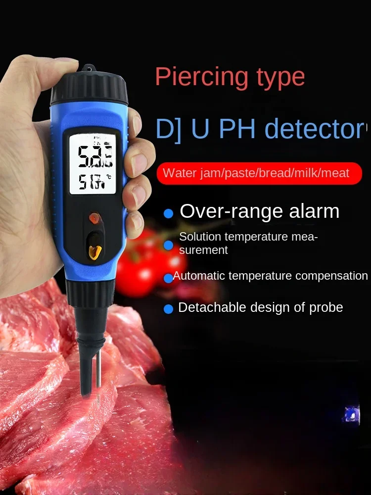 Ph818m Piercing PH Tester Dough Meat Vegetable and Fruit PH Water Quality Test Pen
Ph818m Piercing PH Tester Dough Meat Vegetable and Fruit PH Water Quality Test Pen