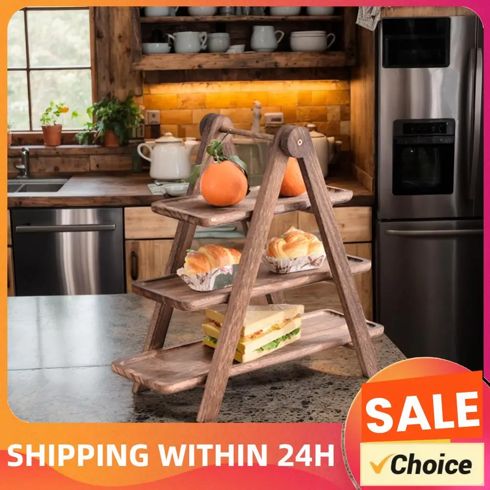 2Pcs Wooden Serving Platter 3 Tier Serving Tray Multi-Function Food Serving Rack Foldable Cupcake Tiered Tray for Wedding Party
2Pcs Wooden Serving Platter 3 Tier Serving Tray Multi-Function Food Serving Rack Foldable Cupcake Tiered Tray for Wedding Party
