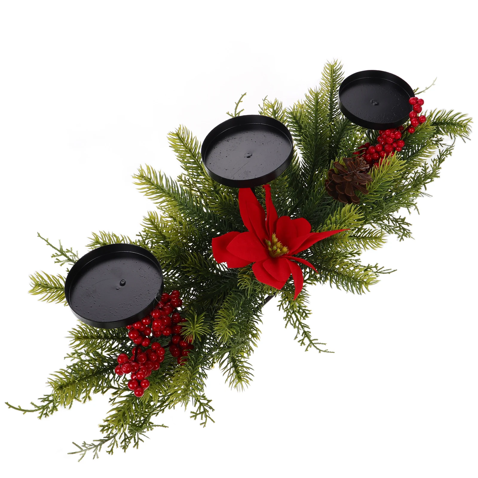 Christmas Holder Centerpiece 1 Central Pillar Holders Iron Ring PE Material Lifelike Pinecones Christmas Flowers Dining
Christmas Holder Centerpiece 1 Central Pillar Holders Iron Ring PE Material Lifelike Pinecones Christmas Flowers Dining