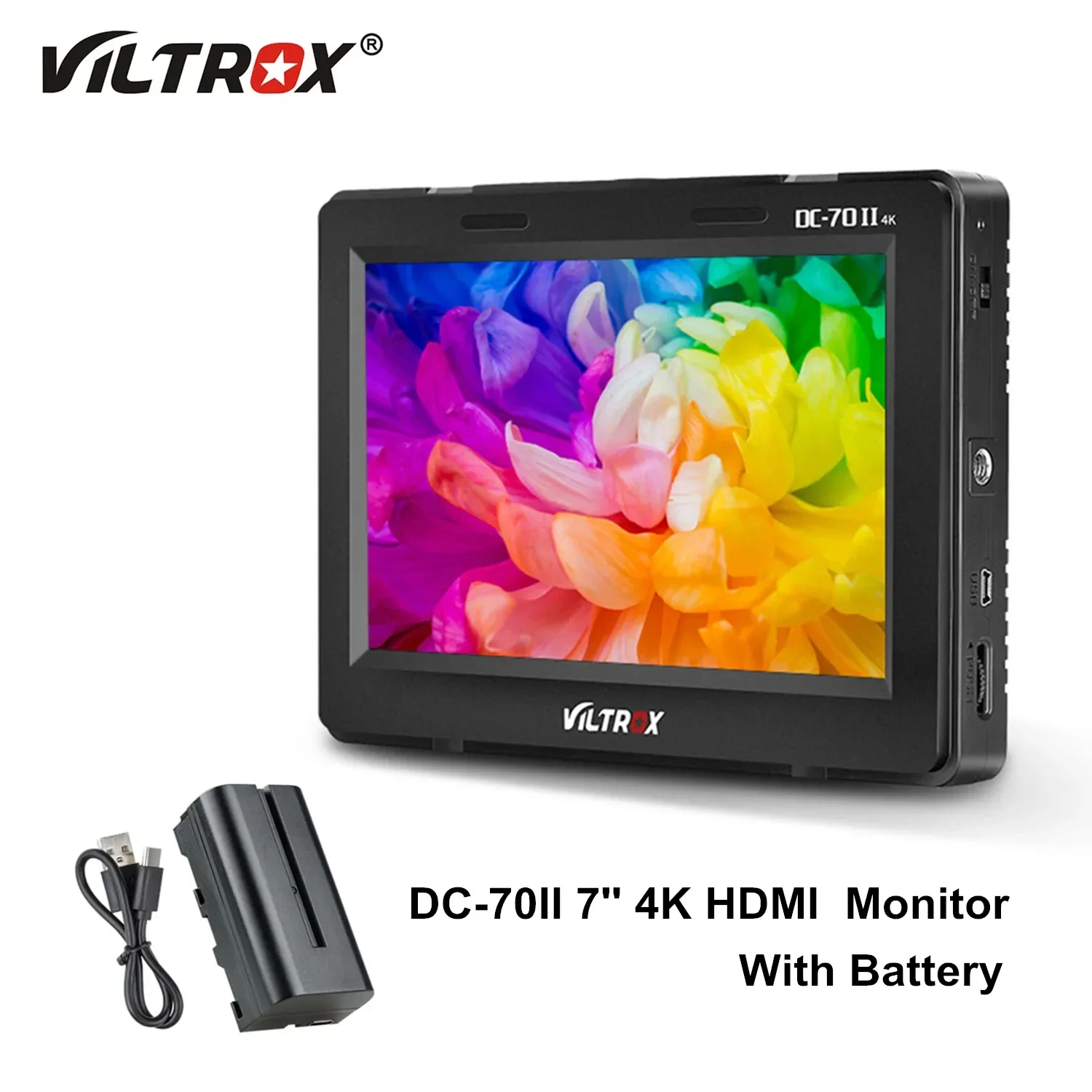 Viltrox DC-70 II 7 Inch HD Camera Video Monitor Display Field Monitor 1024*600 LCD Display HDMI AV Input With Battery For Camera
Viltrox DC-70 II 7 Inch HD Camera Video Monitor Display Field Monitor 1024*600 LCD Display HDMI AV Input With Battery For Camera