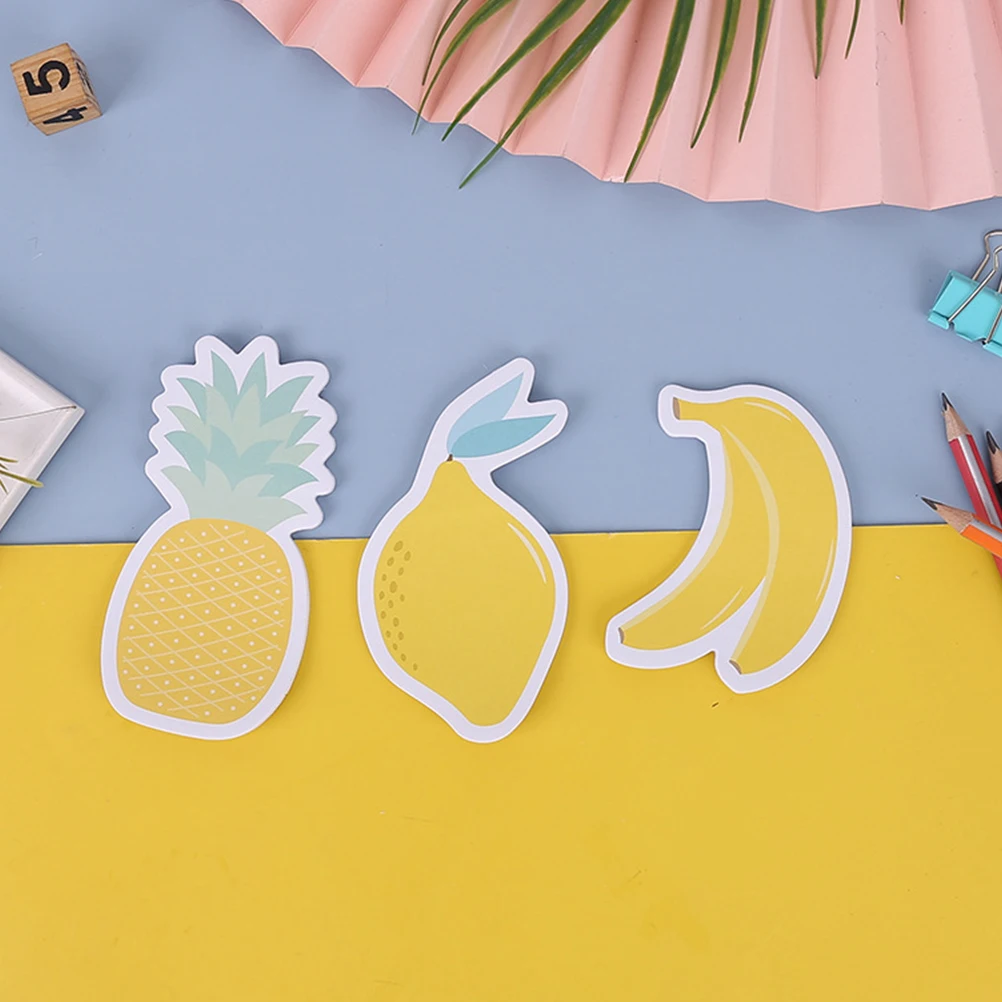 6pcs Fruit Cute Lemon Office Supplies Bulk DIY Pear Paper Cartoon Fruit Shaped Memo Stickers Adhesive Notepad
6pcs Fruit Cute Lemon Office Supplies Bulk DIY Pear Paper Cartoon Fruit Shaped Memo Stickers Adhesive Notepad