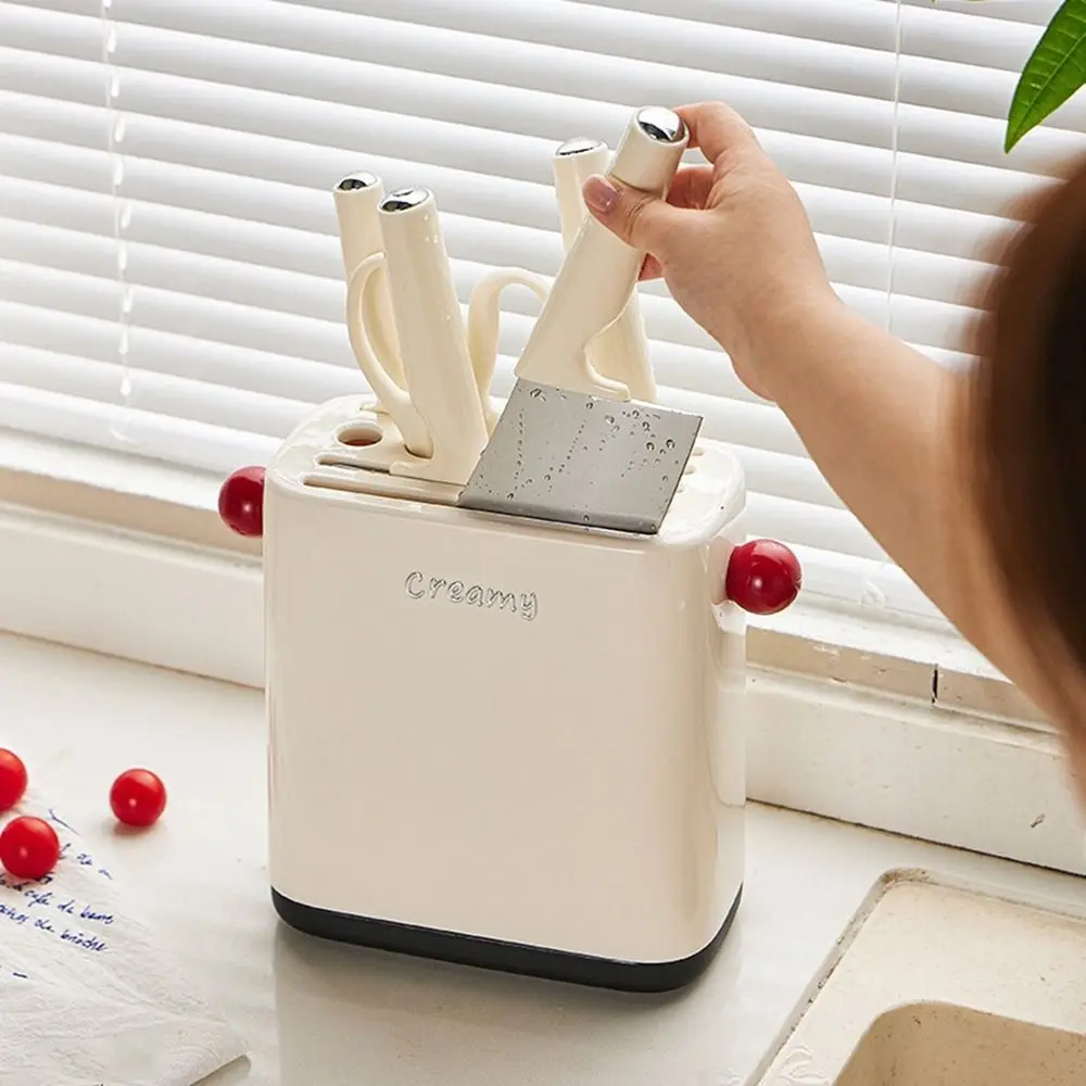Plastic Dopamine Knives Rack Space Saving with Water Catch Tray Kitchen Cutlery Holder Large Capacity Cutlery Drying Rack
Plastic Dopamine Knives Rack Space Saving with Water Catch Tray Kitchen Cutlery Holder Large Capacity Cutlery Drying Rack