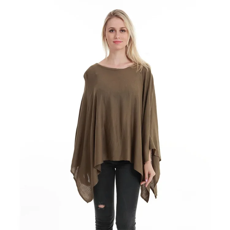 Spring Autumn Coverall Solid Color Loose Knit Cloak Fashion Pullover Shawl Fashion Street Poncho Lady Capes Coffee Cloaks
Spring Autumn Coverall Solid Color Loose Knit Cloak Fashion Pullover Shawl Fashion Street Poncho Lady Capes Coffee Cloaks
