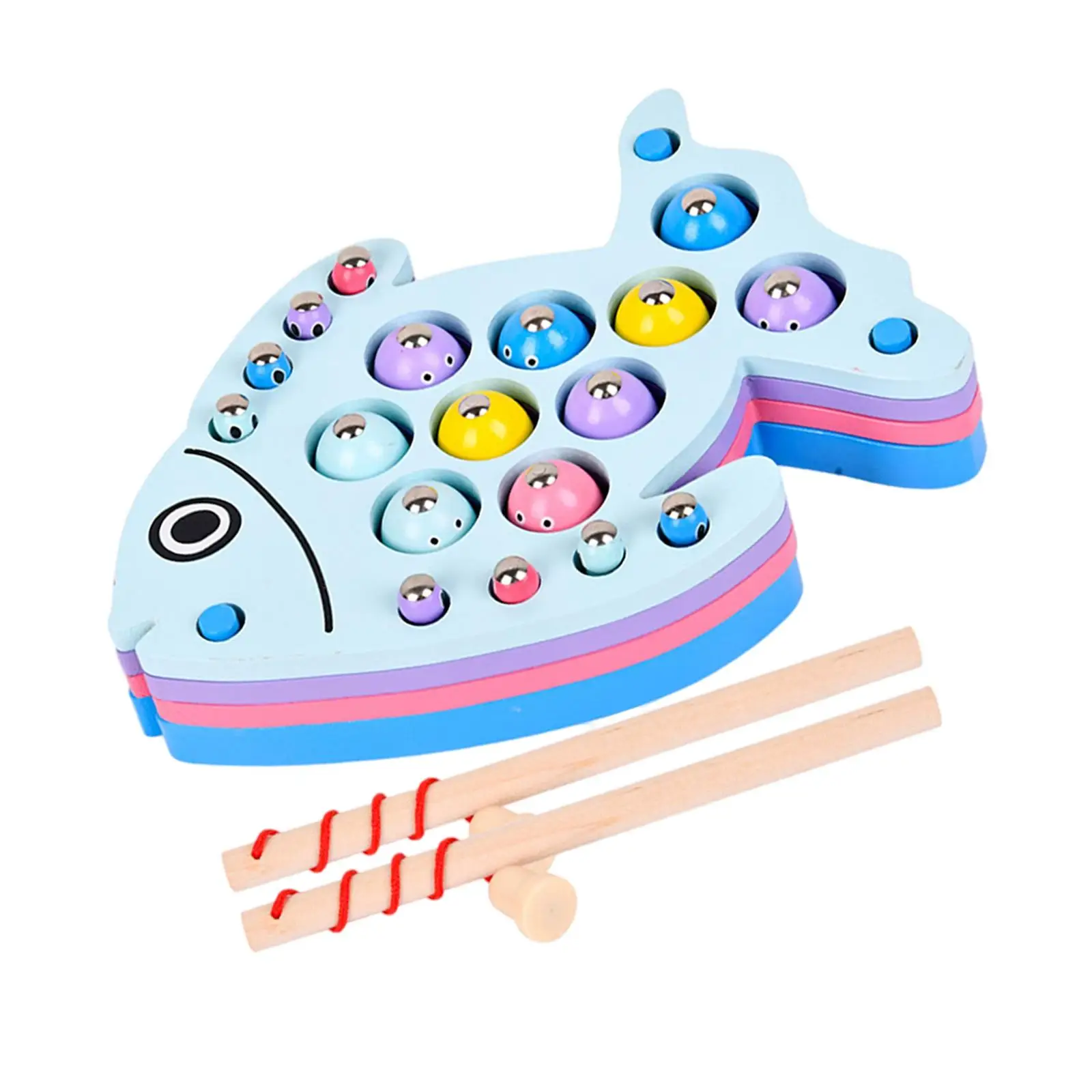 Montessori Playset Wooden Magnetic Fishing Game for Kids Fine Motor Skill Color Sorting Puzzle
Montessori Playset Wooden Magnetic Fishing Game for Kids Fine Motor Skill Color Sorting Puzzle