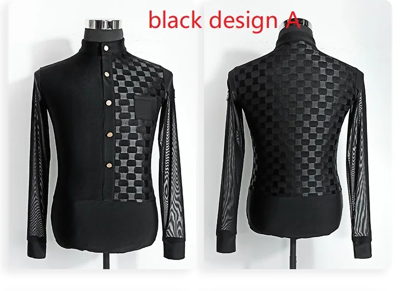 New white black men Male latin ballroom pratice competition shirt blouse BY350
New white black men Male latin ballroom pratice competition shirt blouse BY350