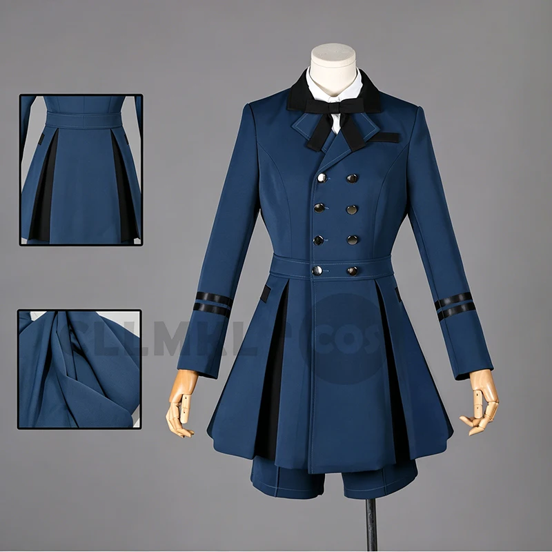 Anime Ciel Phantomhive Cosplay Costume Dark Blue Double-Breasted Coat Short Animation Convention Daily Wear
Anime Ciel Phantomhive Cosplay Costume Dark Blue Double-Breasted Coat Short Animation Convention Daily Wear