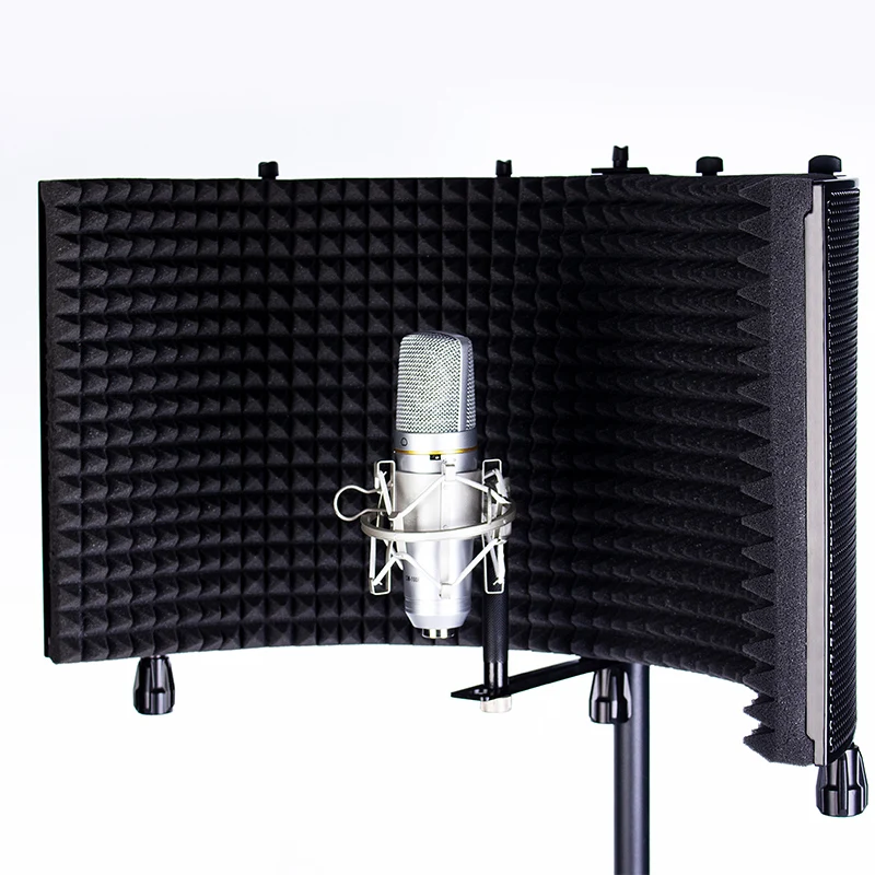 5 panel Professional foldable adjustable recording microphone isolation shield for studio music studio equipment
5 panel Professional foldable adjustable recording microphone isolation shield for studio music studio equipment