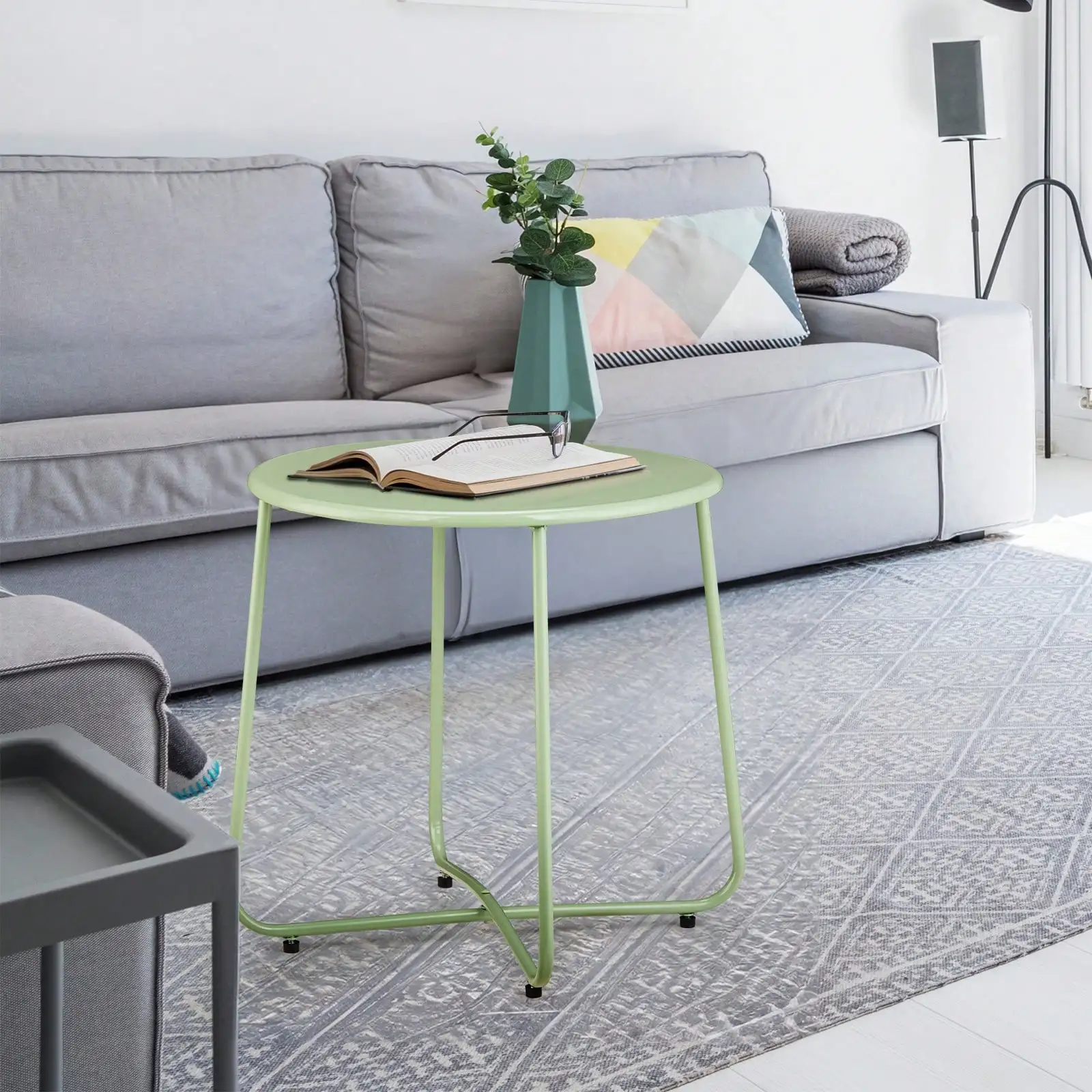 Patio Small Side Table, Waterproof Round Metal Coffee Table, Weather End Table For Indoor Outdoor Garden Balcony Yard, Green
Patio Small Side Table, Waterproof Round Metal Coffee Table, Weather End Table For Indoor Outdoor Garden Balcony Yard, Green