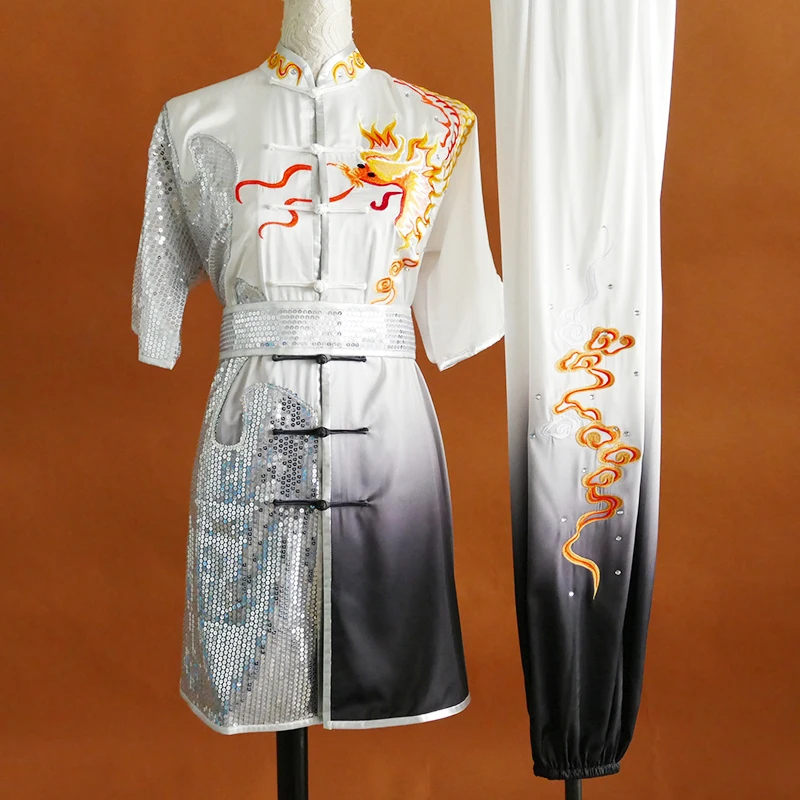 Custom Tailored Kung Fu Long Fist and Tai Chi Martial Arts Uniform for Competition Embroidered Dragon Clothes
Custom Tailored Kung Fu Long Fist and Tai Chi Martial Arts Uniform for Competition Embroidered Dragon Clothes