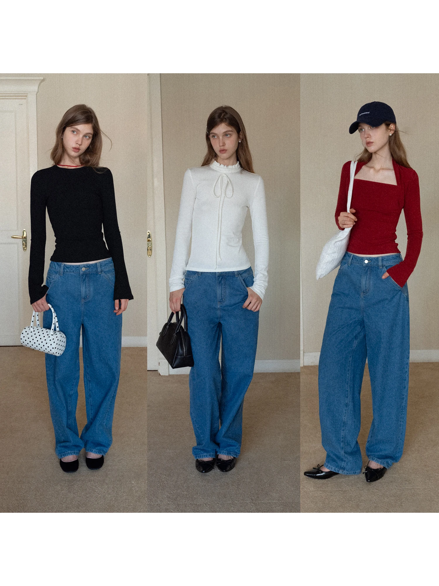 Джинсы с высокой талией свободного кроя из синего денима, повседневные, простые, в стиле Харлан, женские, универсальные, на все сезоны
Джинсы с высокой талией свободного кроя из синего денима, повседневные, простые, в стиле Харлан, женские, универсальные, на все сезоны