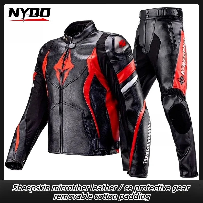 Motorcycle Riding Suit Anti-drop Leather Jacket Suit Men's Locomotive Suit Four Seasons Racing Windproof Knight Protective Gear
Motorcycle Riding Suit Anti-drop Leather Jacket Suit Men's Locomotive Suit Four Seasons Racing Windproof Knight Protective Gear