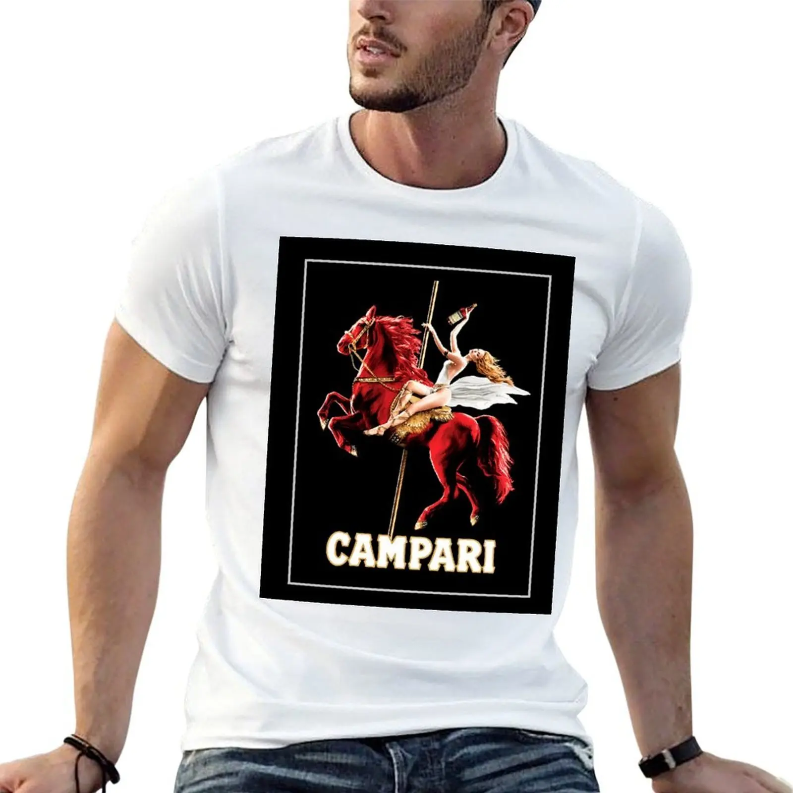 Vintage Campari Wine and Liquor Spirits Red Horse Art Print T-Shirt cotton tshirt 100% mens graphic t shirts T-Shirt
Vintage Campari Wine and Liquor Spirits Red Horse Art Print T-Shirt cotton tshirt 100% mens graphic t shirts T-Shirt