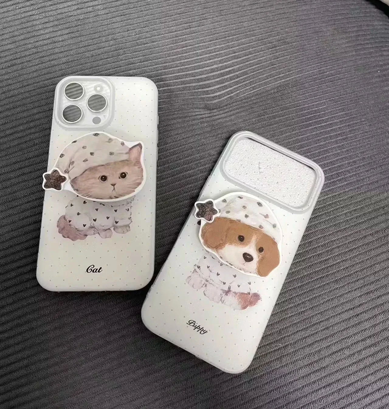 Luxury Cute Pajama Cat Dog polka dot holder Phone Case For iPhone 12 13 14 15 16 17 Pro MAX Funny cartoon puppy Stand Cover
Luxury Cute Pajama Cat Dog polka dot holder Phone Case For iPhone 12 13 14 15 16 17 Pro MAX Funny cartoon puppy Stand Cover