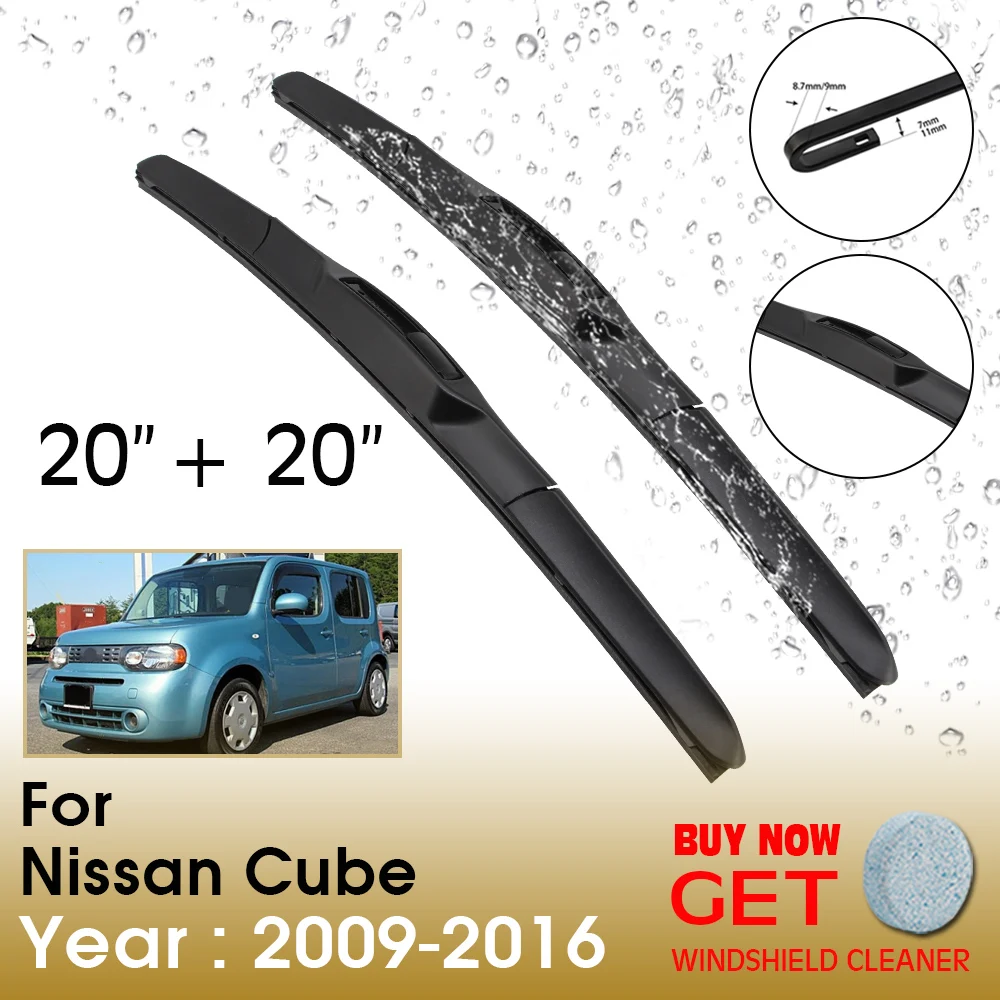 Щетка стеклоочистителя для Nissan Cube, стеклоочистители для переднего стекла, 20 дюймов + 20 дюймов, 2009-2016, аксессуары
Щетка стеклоочистителя для Nissan Cube, стеклоочистители для переднего стекла, 20 дюймов + 20 дюймов, 2009-2016, аксессуары