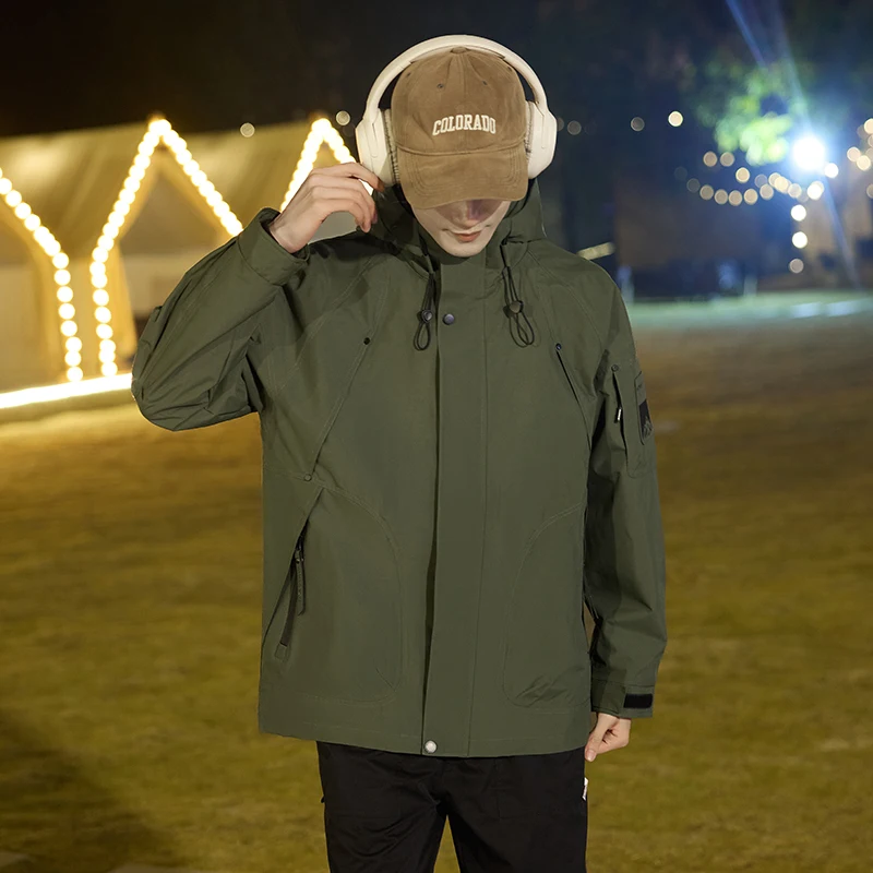 Solid Color Outdoor Hiking Jackets for Men Comfortable Windproof Hooded Outerwear Fashion Quality Male Clothes Casual All-match
Solid Color Outdoor Hiking Jackets for Men Comfortable Windproof Hooded Outerwear Fashion Quality Male Clothes Casual All-match