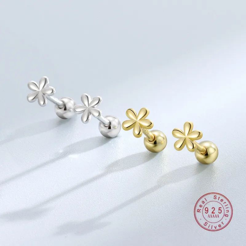 HI MAN 925 Sterling Silver Korean Elegant Glamour Flower Screw Ball Stud Earrings for Women Small Simple Party Jewelry Gift
HI MAN 925 Sterling Silver Korean Elegant Glamour Flower Screw Ball Stud Earrings for Women Small Simple Party Jewelry Gift