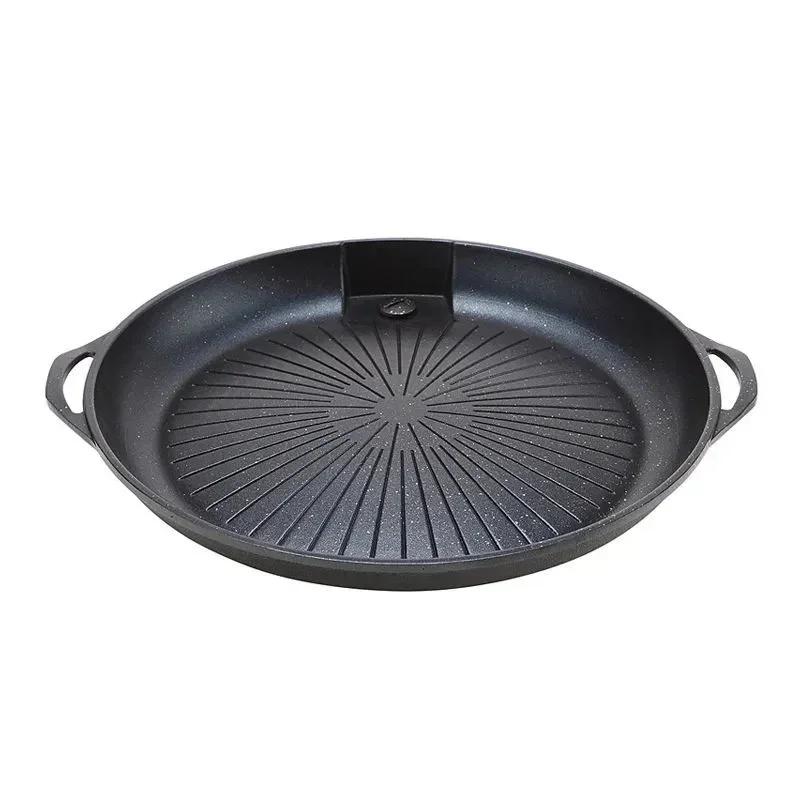 Korean-style Maifan Stone Smokeless Non-stick Round Barbecue Plate Cassette Stove Barbecue Plate Household Outdoor Barbecue Pot
Korean-style Maifan Stone Smokeless Non-stick Round Barbecue Plate Cassette Stove Barbecue Plate Household Outdoor Barbecue Pot