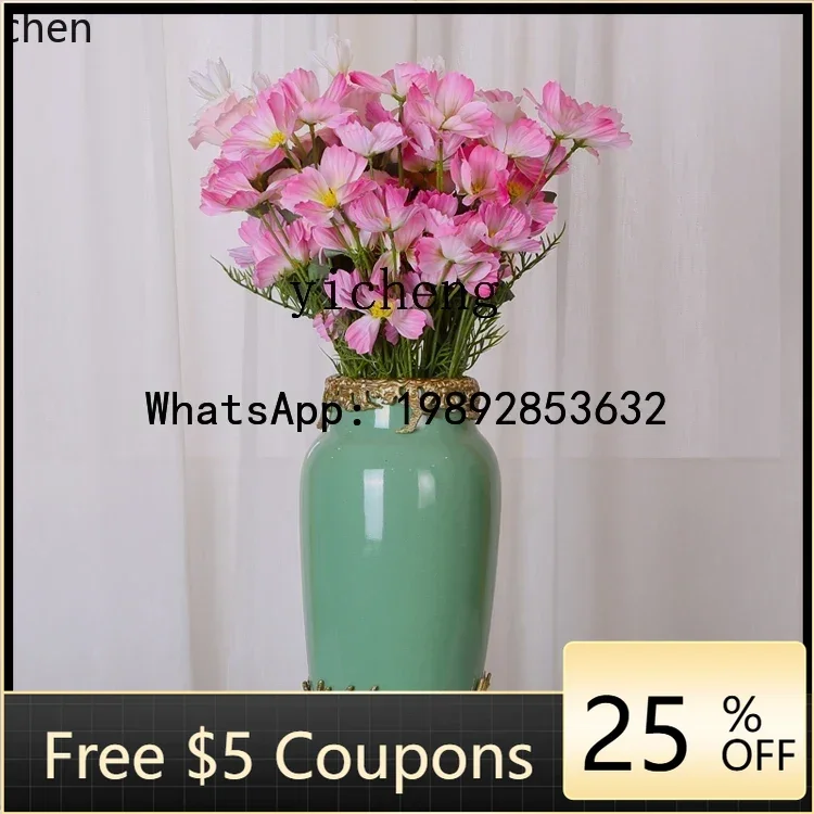 L3-20 green ice crack ceramic with copper vase tissue box living room entrance fireplace
L3-20 green ice crack ceramic with copper vase tissue box living room entrance fireplace