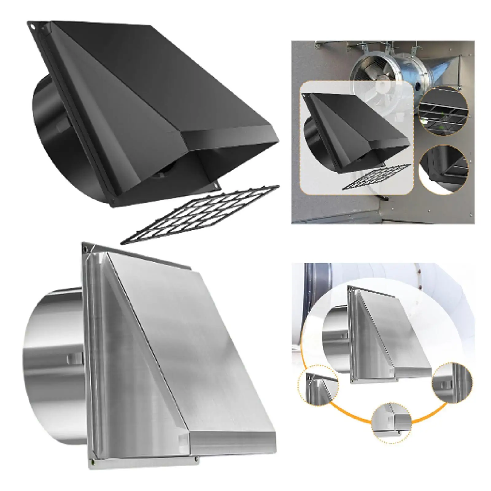 Dryer Vent Cover Outdoor Multipurpose with Removable Mesh Weatherproof Easy Installation Stainless Steel Wall Vent Cover
Dryer Vent Cover Outdoor Multipurpose with Removable Mesh Weatherproof Easy Installation Stainless Steel Wall Vent Cover
