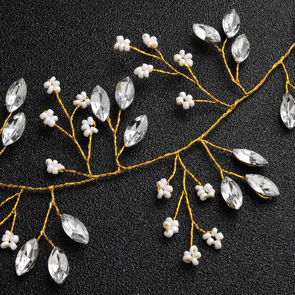 Rhinestone Beads Hair Headband Bridal Wedding Accessories Golden Elegant Prom Party Hairpiece Lightweight Bridal Headdress
Rhinestone Beads Hair Headband Bridal Wedding Accessories Golden Elegant Prom Party Hairpiece Lightweight Bridal Headdress