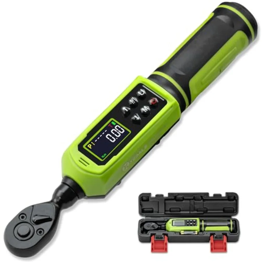Digital Torque Wrench Drive-/0.45-30N.m Electric Torque Wrench With Vibration Buzzer LED Indicator ±2% Accuracy Five Units for
Digital Torque Wrench Drive-/0.45-30N.m Electric Torque Wrench With Vibration Buzzer LED Indicator ±2% Accuracy Five Units for
