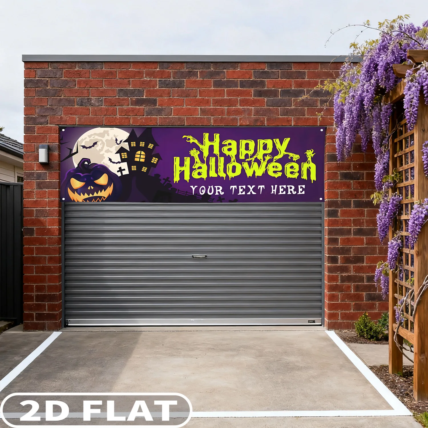 1PC Personalized Purple Halloween Garage Banner Decor, Custom Outdoor Banner with Any Text, Halloween Hanging Backdrop Decor
1PC Personalized Purple Halloween Garage Banner Decor, Custom Outdoor Banner with Any Text, Halloween Hanging Backdrop Decor