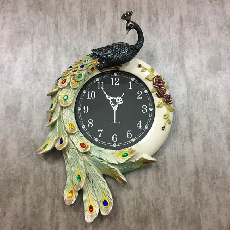 European Color Peacock Wall Clock Modern Fashion Clock Living Room Personality Mute Digital Home Decoration Living Room Decor
European Color Peacock Wall Clock Modern Fashion Clock Living Room Personality Mute Digital Home Decoration Living Room Decor