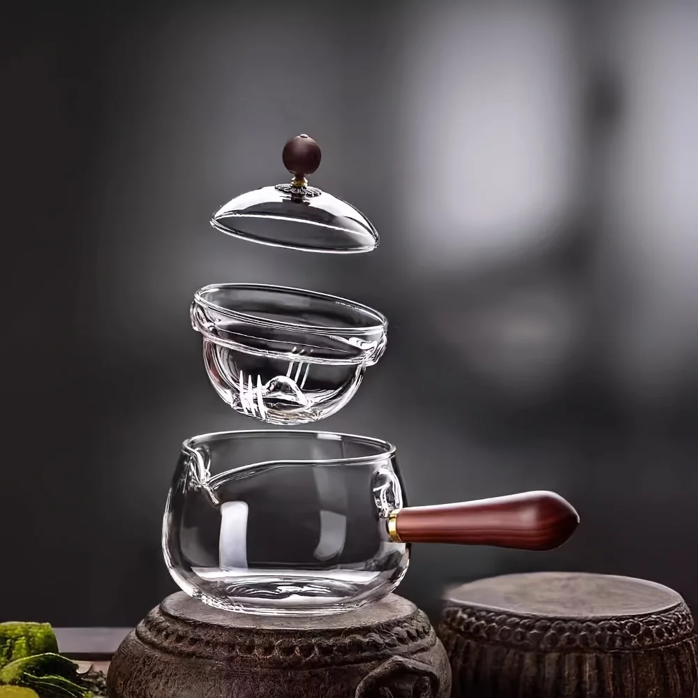 Side Handle Glass Teapot High Temperature Resistant Rotating Xiaoganchen Tea Set Brewing Pot
Side Handle Glass Teapot High Temperature Resistant Rotating Xiaoganchen Tea Set Brewing Pot