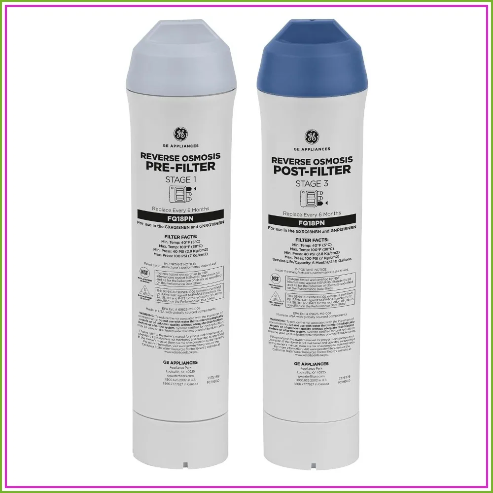 Under Sink RO Pre & Post Filter Set, 0.5 Micron, Double Pack, 6-Month Replacement for Select Systems
Under Sink RO Pre & Post Filter Set, 0.5 Micron, Double Pack, 6-Month Replacement for Select Systems
