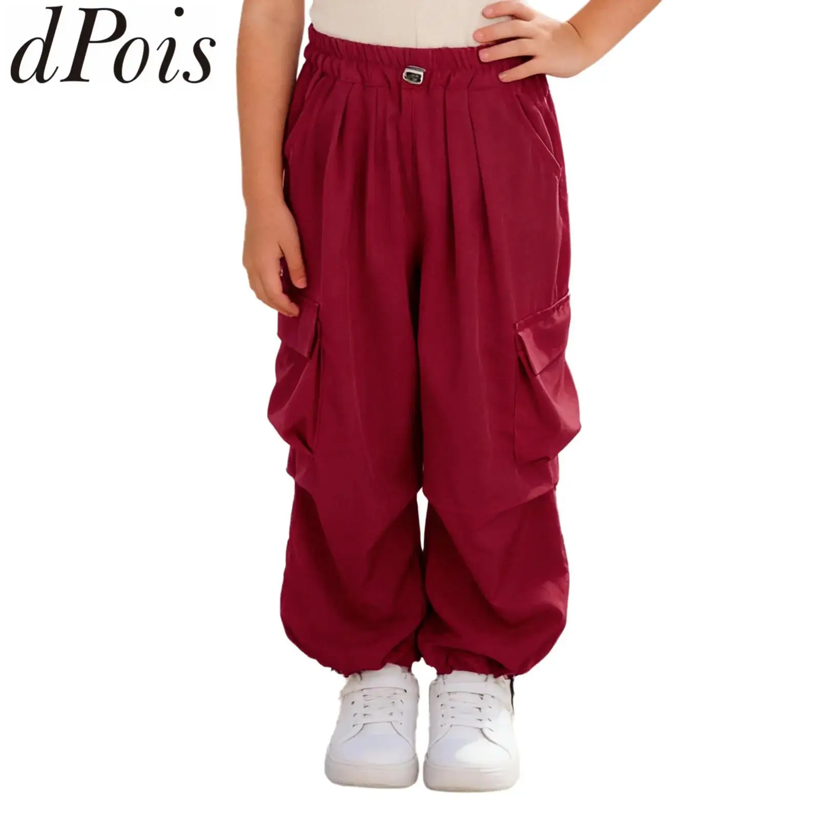 Kids Girls Multiple Pockets Cargo Pants Modern Dance Costume Elastic Waistband Trousers for Hip Hop Jazz Dance Skateboarding
Kids Girls Multiple Pockets Cargo Pants Modern Dance Costume Elastic Waistband Trousers for Hip Hop Jazz Dance Skateboarding