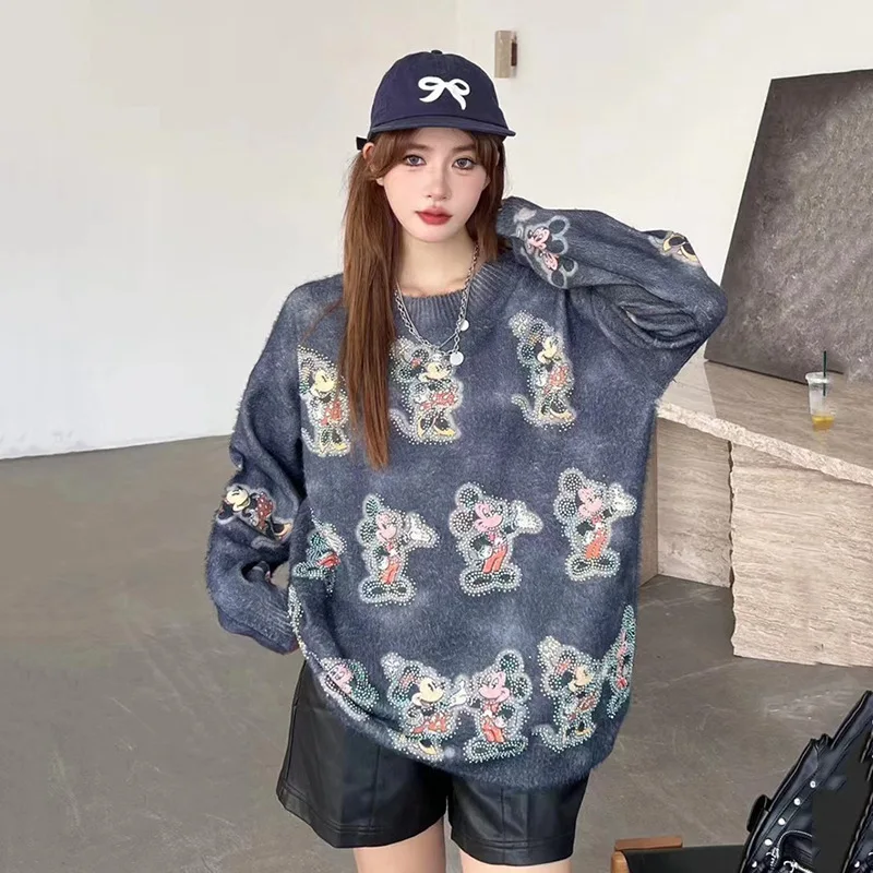 Cartoon Pattern Printed Sweater Women Fashion Diamonds Pullovers Autumn Winter Vintage Clothes Loose Casual Full Sleeve Tops
Cartoon Pattern Printed Sweater Women Fashion Diamonds Pullovers Autumn Winter Vintage Clothes Loose Casual Full Sleeve Tops