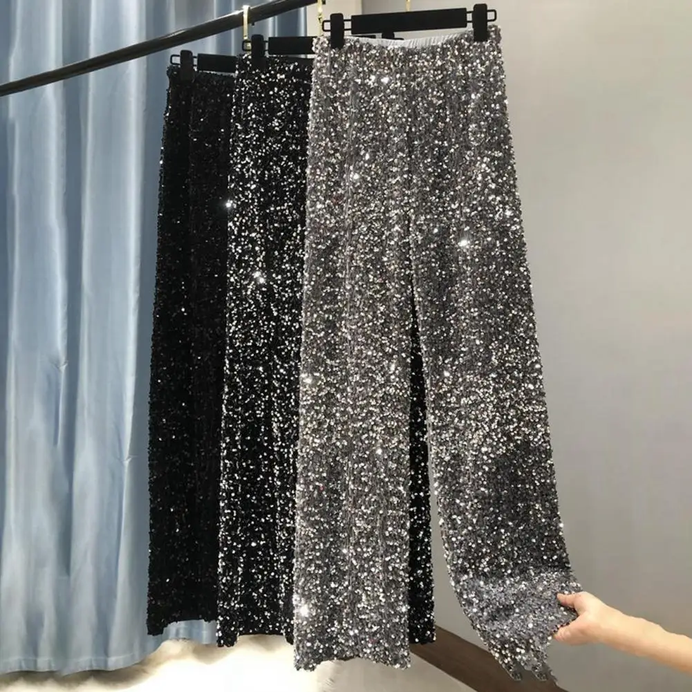 Shiny Sequins High Waist Women's Leg Pants Trendy Sparkling Gold Pants Korean Style Straight Women's Saggy Glitter Long Pants
Shiny Sequins High Waist Women's Leg Pants Trendy Sparkling Gold Pants Korean Style Straight Women's Saggy Glitter Long Pants