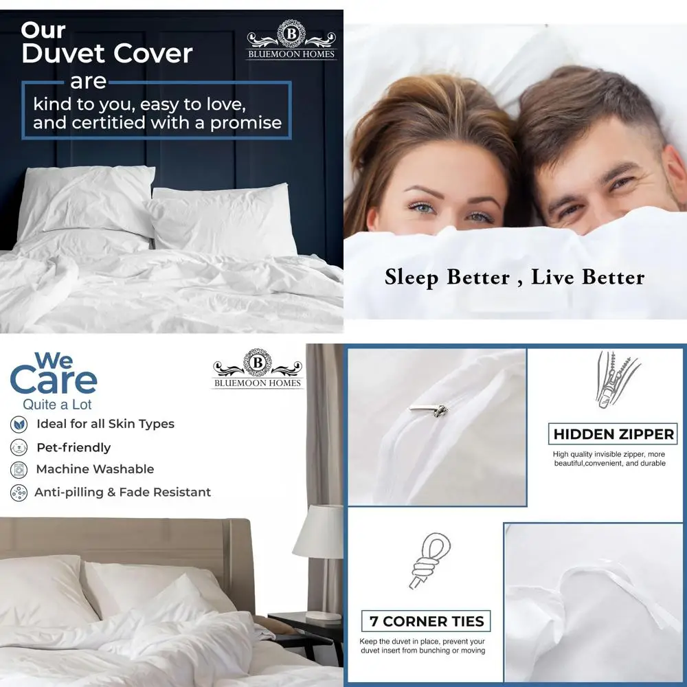 White King Size Duvet Cover with Zipper 1000 Thread Count 100% Egyptian Cotton Long Staple Quilt Cover Silky Soft, Breathable wi
White King Size Duvet Cover with Zipper 1000 Thread Count 100% Egyptian Cotton Long Staple Quilt Cover Silky Soft, Breathable wi