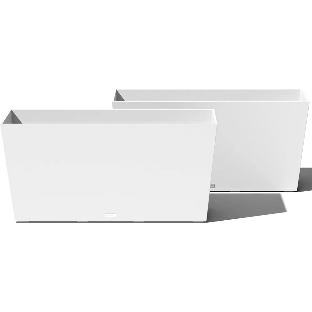 Veradek Pure Series Midori Trough Planter - Large Rectangular Planter for Indoor or Outdoor Deck/Porch | Durable All-Weather Use
Veradek Pure Series Midori Trough Planter - Large Rectangular Planter for Indoor or Outdoor Deck/Porch | Durable All-Weather Use