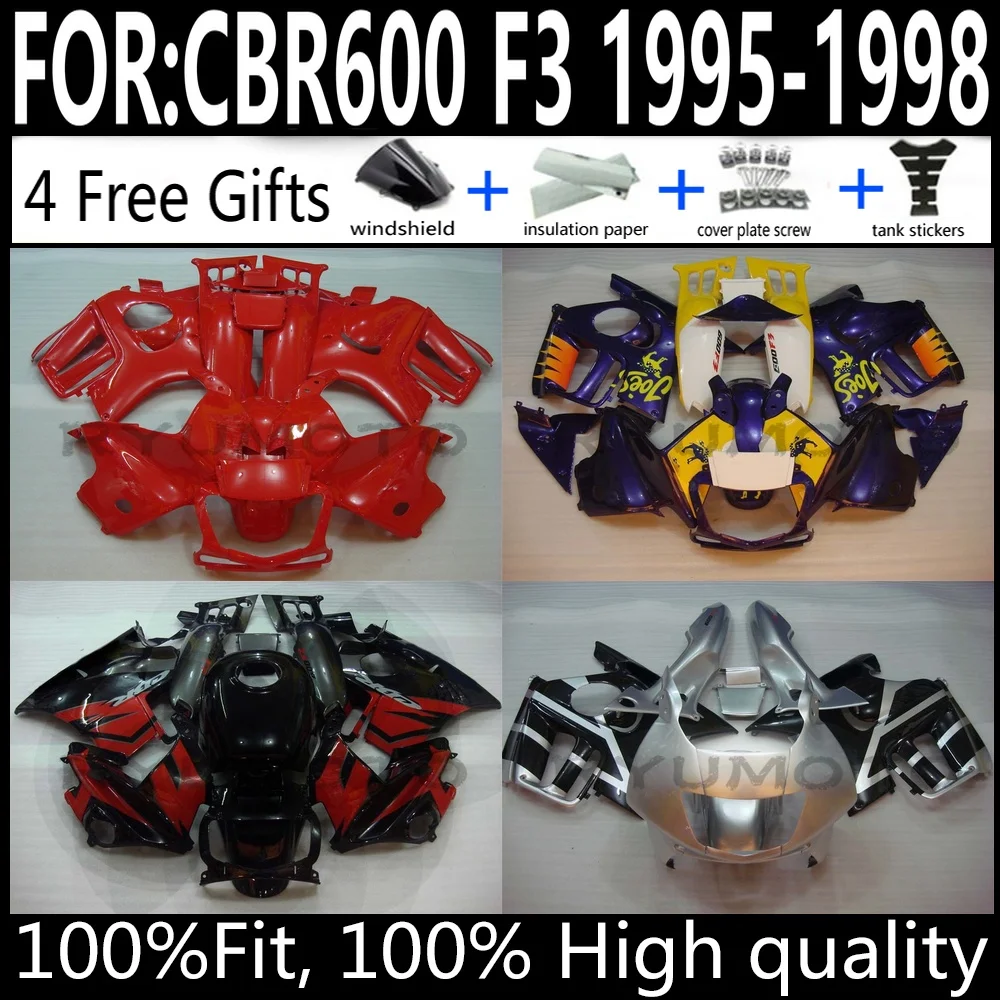 Honda CBR600 F3 95 96 97 98 Motorcycle Fairings Kit CBR 600 F3 1995-1998 ABS Plastic Body Work Cowlings Fairing Set Full Set
Honda CBR600 F3 95 96 97 98 Motorcycle Fairings Kit CBR 600 F3 1995-1998 ABS Plastic Body Work Cowlings Fairing Set Full Set