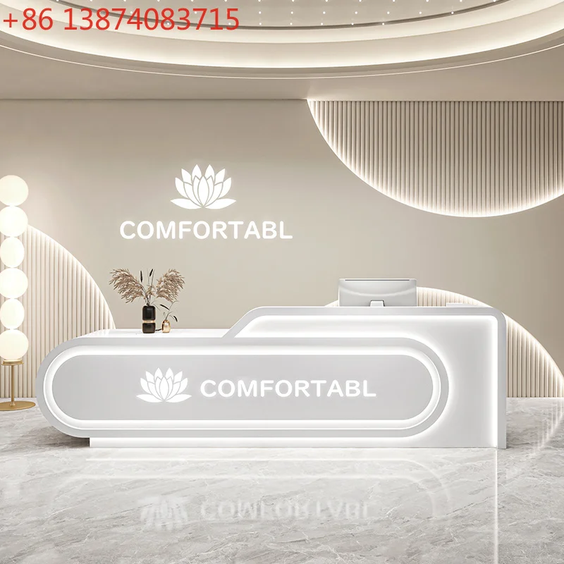 hot sale Checkout White Front Desk Reception Counter L Shaped Reception Desks Beauty Salon Long Furniture
hot sale Checkout White Front Desk Reception Counter L Shaped Reception Desks Beauty Salon Long Furniture