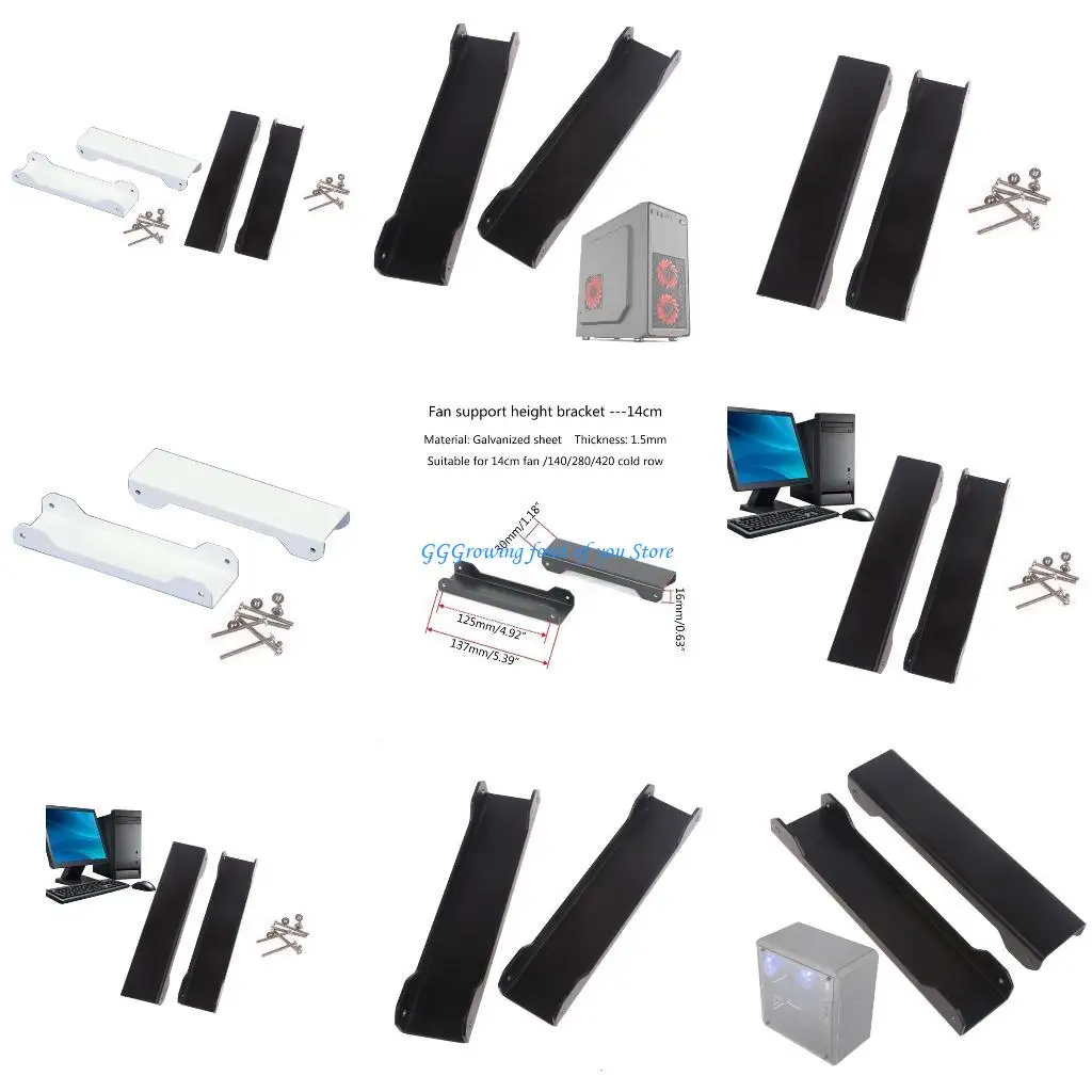 H9EB Heavy Duty Metal Fan Riser Holder for 14cm Fans Upgrade PC's Cooling Solution
H9EB Heavy Duty Metal Fan Riser Holder for 14cm Fans Upgrade PC's Cooling Solution