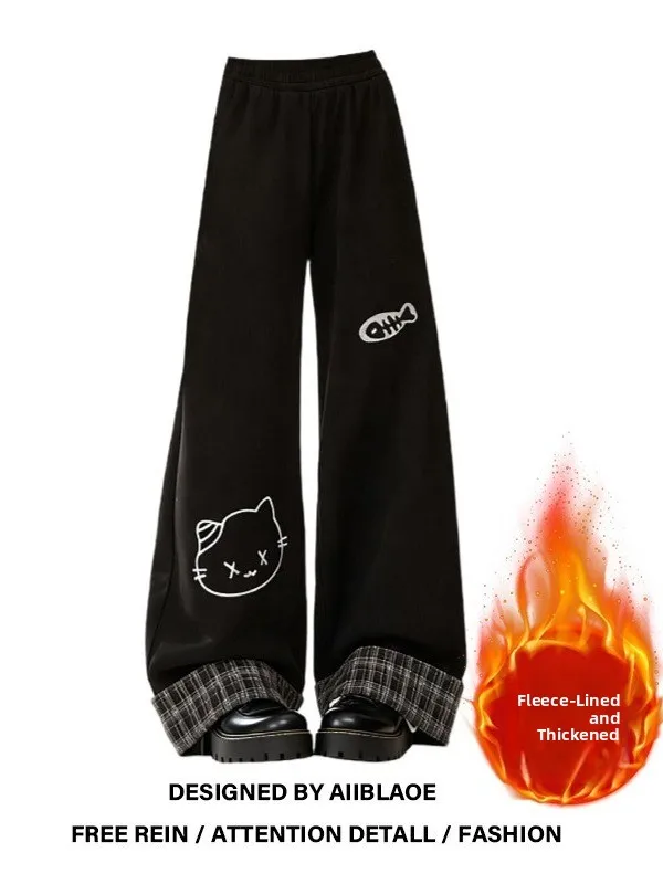 Большие размеры, повседневные брюки в американском стиле ретро Thiened Fce, женские осенне-зимние новые утягивающие прямые брюки
Большие размеры, повседневные брюки в американском стиле ретро Thiened Fce, женские осенне-зимние новые утягивающие прямые брюки