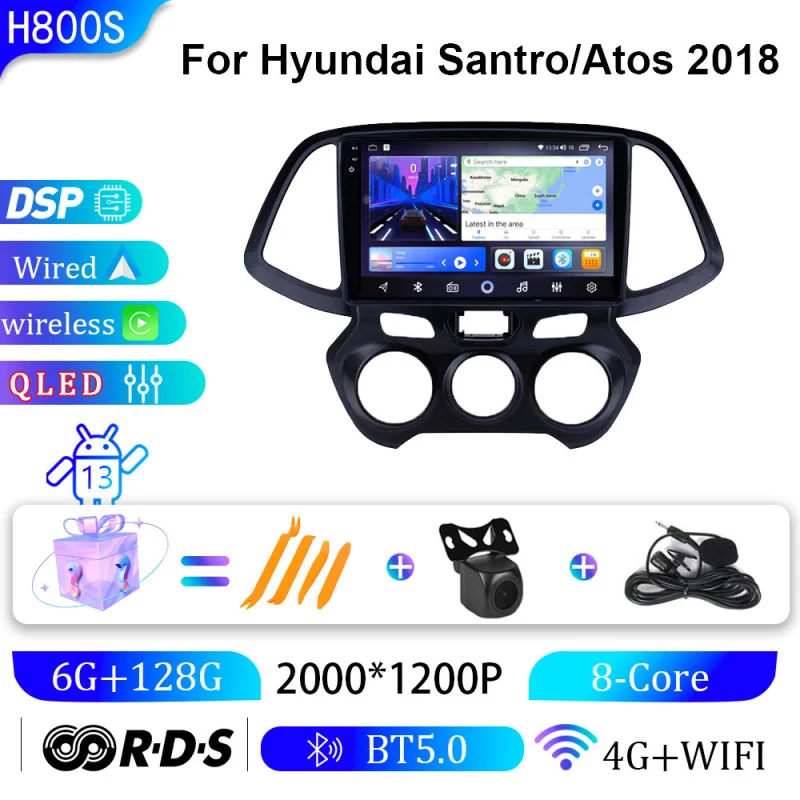 For Hyundai Santro/Atos 2018 Car Intelligent Systems Android Car Player GPS WIFI Carplay 4G Car Radio Navigation Stereo
For Hyundai Santro/Atos 2018 Car Intelligent Systems Android Car Player GPS WIFI Carplay 4G Car Radio Navigation Stereo