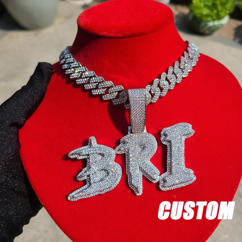 Custom Icy Micro Pave Full Cubic Zircon Shape Personalized Name Necklace Letter Pendant With Cuban Link Rope Chain
Custom Icy Micro Pave Full Cubic Zircon Shape Personalized Name Necklace Letter Pendant With Cuban Link Rope Chain