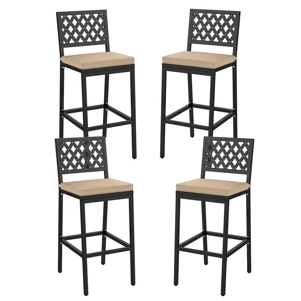 Outdoor Bar Chairs Set of 4, Armless HeavyDuty Metal Frame Counter Height Chairs with Removable Cushions, Footrest, Ergonomic B
Outdoor Bar Chairs Set of 4, Armless HeavyDuty Metal Frame Counter Height Chairs with Removable Cushions, Footrest, Ergonomic B