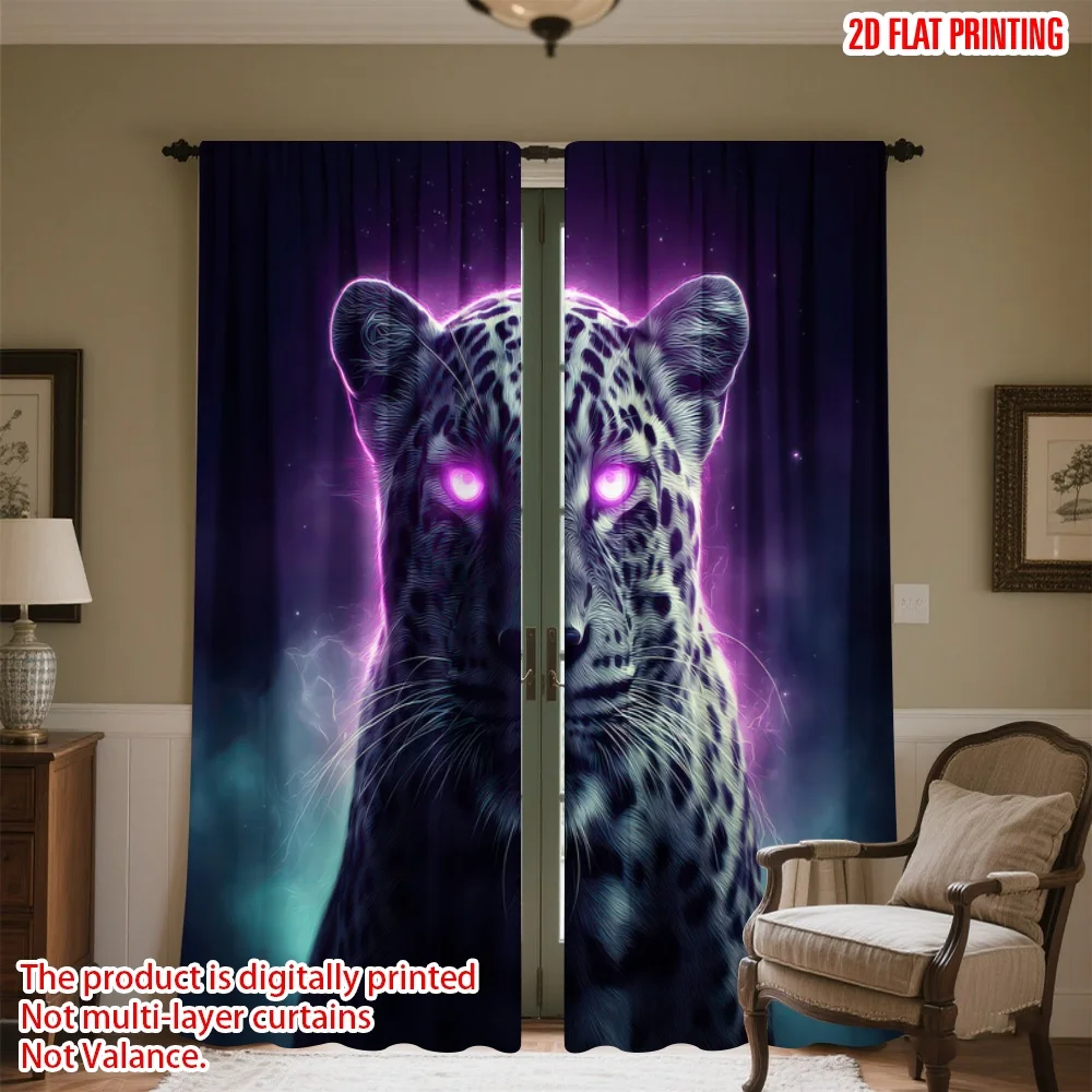 2D flat printing 2pcs Party Curtains Glowing Leopard Eyes Digital Printed Polyester Drapes Family Party Decoration for Living
2D flat printing 2pcs Party Curtains Glowing Leopard Eyes Digital Printed Polyester Drapes Family Party Decoration for Living
