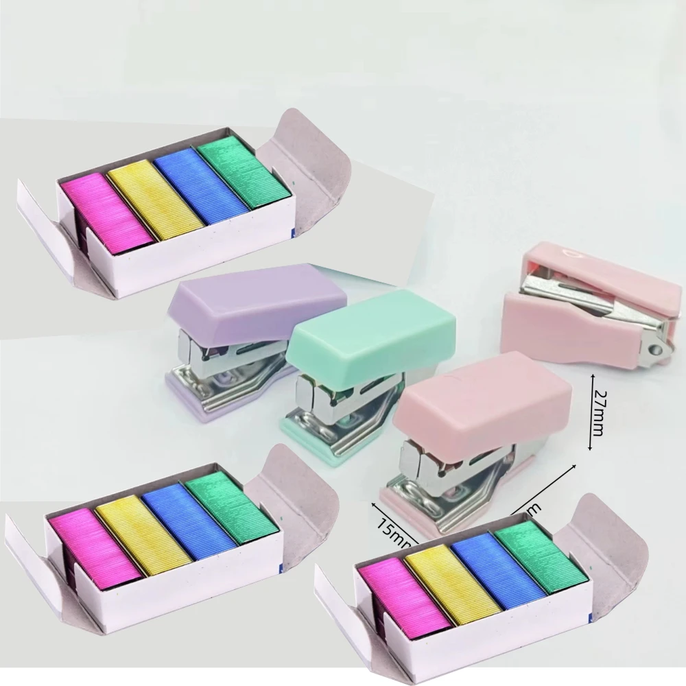 Colored staplers 24/6 universal 12# stapler 800 pieces/box suitable for office school students stationery binding supplies mini
Colored staplers 24/6 universal 12# stapler 800 pieces/box suitable for office school students stationery binding supplies mini