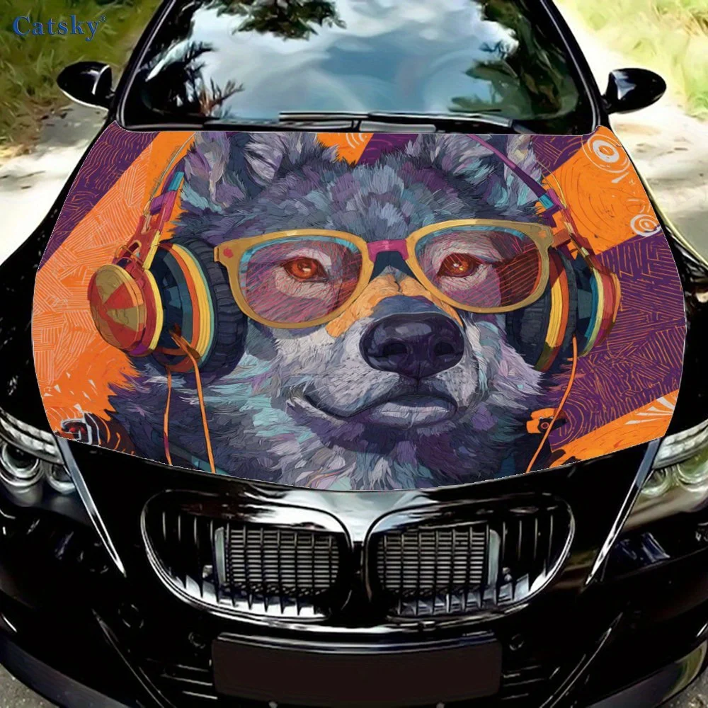 Wolf Wearing Headphones Car Vinyl Wraps - Suitable For Most Engine Hood,Bubble-free Design,Waterproof,Cleanable And Convenient D
Wolf Wearing Headphones Car Vinyl Wraps - Suitable For Most Engine Hood,Bubble-free Design,Waterproof,Cleanable And Convenient D