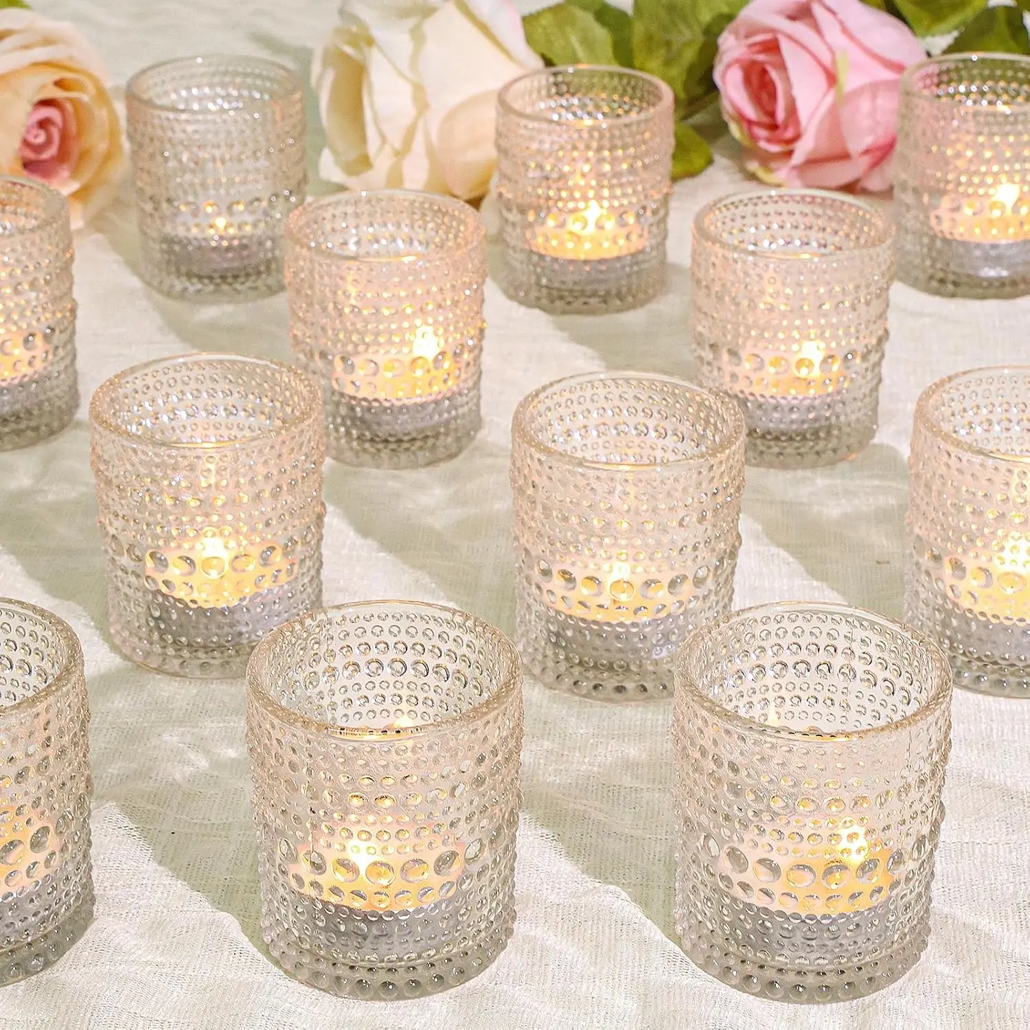 24 Clear Glass Votive Candle Holders for Wedding, Party & Home Decor, Bulk Tealight Holders
24 Clear Glass Votive Candle Holders for Wedding, Party & Home Decor, Bulk Tealight Holders